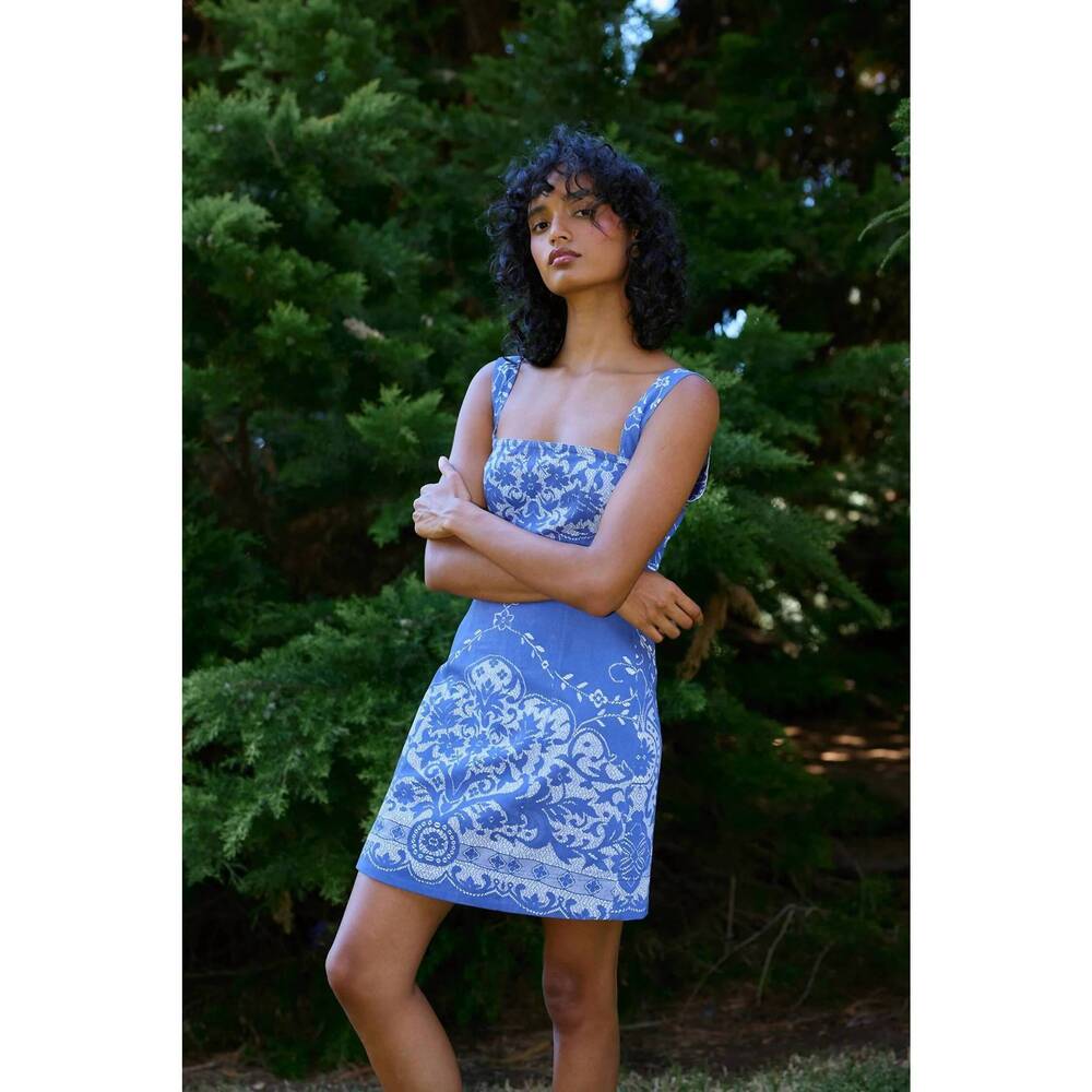 NEW ASTON STUDIO mimi mini dress in antique royal
